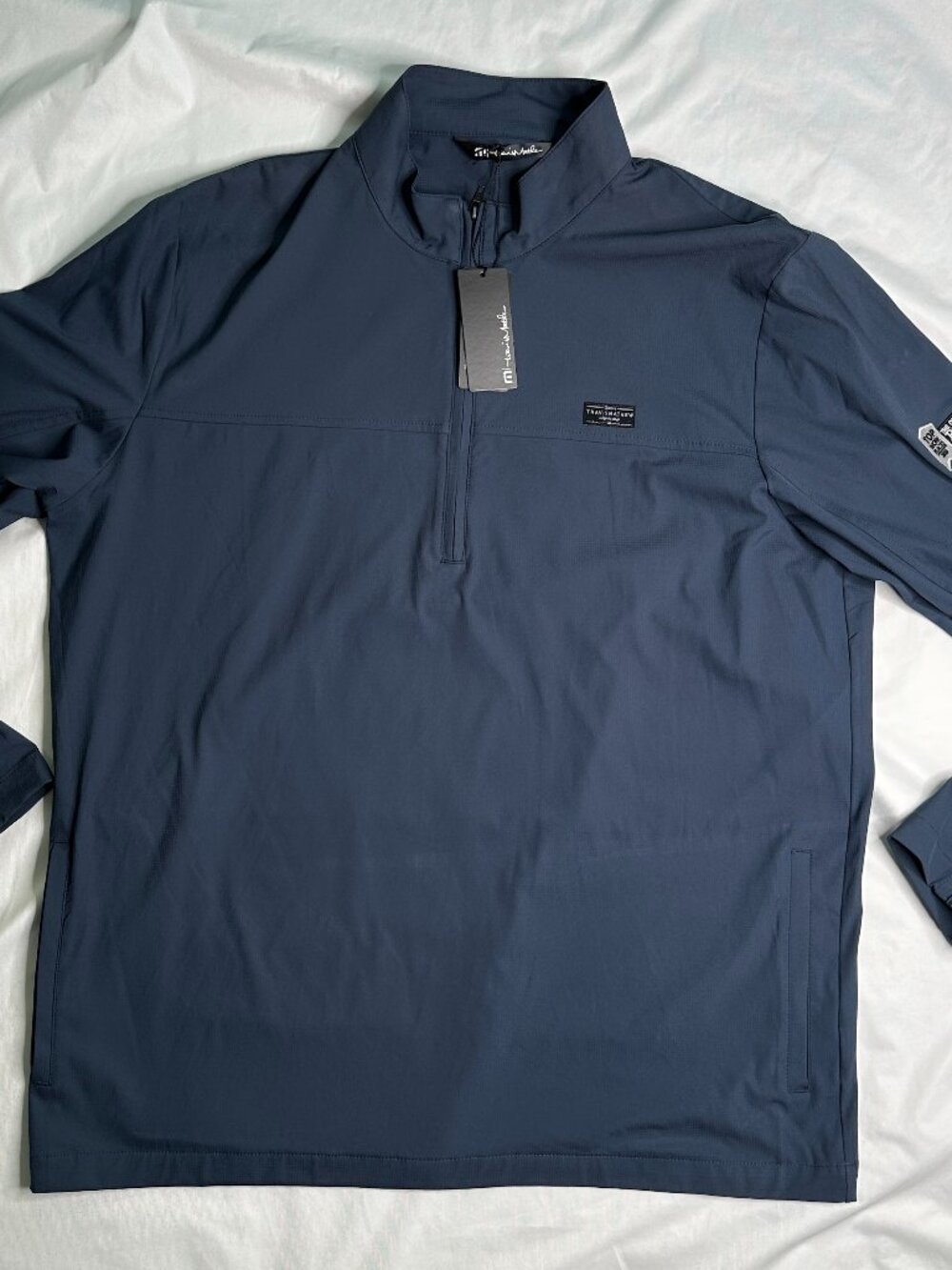 Travis Mathew Heater Series Wanderlust 1/4 Zip Jacket Men's XL Blue Indigo Golf